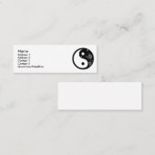 Black Floral Yin Yang Visitenkarte (Vorne/Hinten)