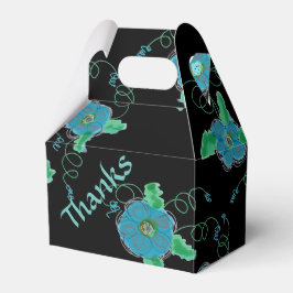 Black Flower Guest Fevor Box Geschenkschachtel