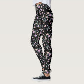 Black Flower Lady Leggings (Links)