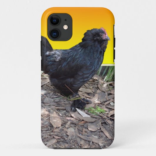 Black Fluffy Rooster Dimensional Art, Case-Mate iPhone Hülle (Rückseite)