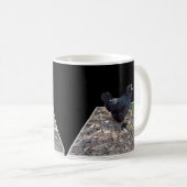 Black Fluffy Rooster, Kaffeetasse (VorderseiteRechts)