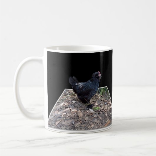 Black Fluffy Rooster, Kaffeetasse (Links)
