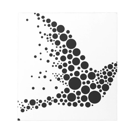 Black Flying Bird Notizblock (Vorderseite)