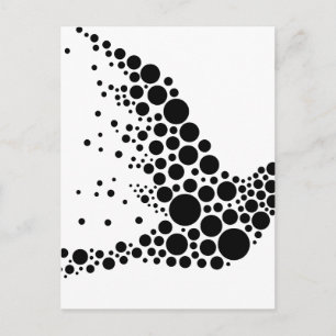 Black Flying Bird Postkarte