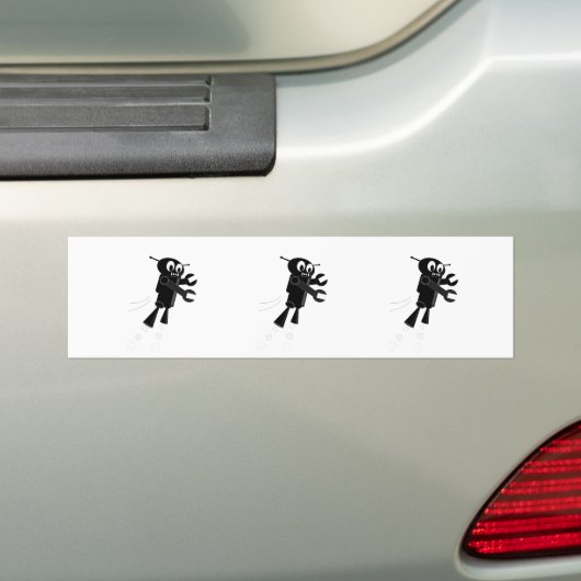 Black Flying Robot Autoaufkleber (Auf Auto)