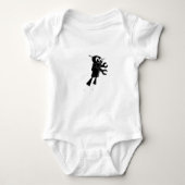 Black Flying Robot Baby Strampler (Vorderseite)