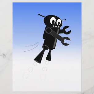 Black Flying Robot Blue Sky Hintergrund