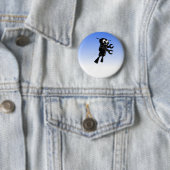 Black Flying Robot Blue Sky Hintergrund Button (Beispiel)