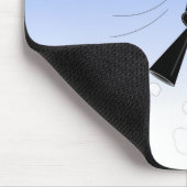 Black Flying Robot Blue Sky Hintergrund Mousepad (Ecke)