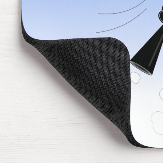 Black Flying Robot Blue Sky Hintergrund Mousepad (Ecke)