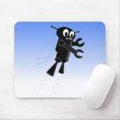 Black Flying Robot Blue Sky Hintergrund Mousepad (Mit Mouse)