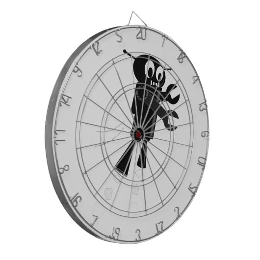 Black Flying Robot Dartscheibe (Vorderseite Links)