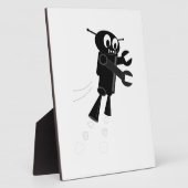 Black Flying Robot Fotoplatte (Seite)