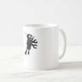 Black Flying Robot Kaffeetasse (VorderseiteRechts)