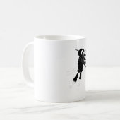 Black Flying Robot Kaffeetasse (Vorderseite Links)