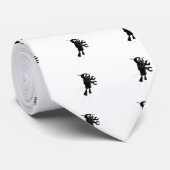 Black Flying Robot Krawatte (Gerollt)