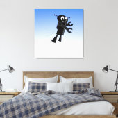 Black Flying Robot Leinwanddruck (Insitu (Schlafzimmer))
