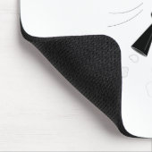 Black Flying Robot Mousepad (Ecke)