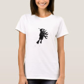 Black Flying Robot T-Shirt (Vorderseite)