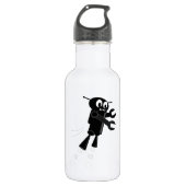 Black Flying Robot Trinkflasche (Vorderseite)