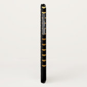 Black Foil Herzmuster und Individuelle Name Case-Mate iPhone Hülle (Hinten/Links)