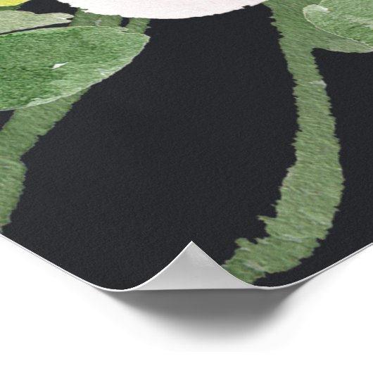 BLACK FOLIAGE FRAME STAR BAR BAT MITZVAH SIGN IN POSTER (Ecke)