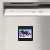 Black Foot Shire Magnet (In Situ (Geschirrspüler))