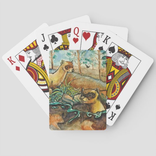 Black Footed Ferret Playing Card Deck Spielkarten (Rückseite)