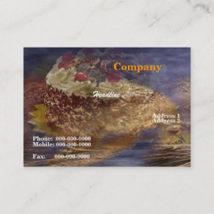 Black Forest Cake Business Card Visitenkarte