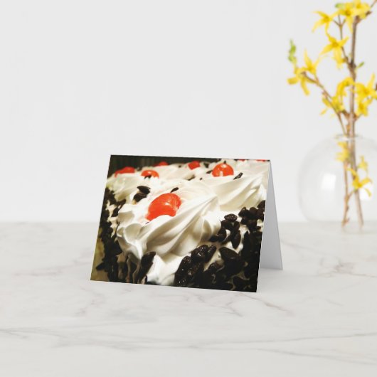 Black Forest Cake Karte (Gelbe Blume)