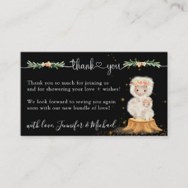 Black Forest Lamb Sheep Baby Dusche Danke Begleitkarte