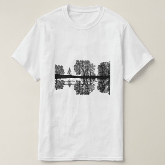 Black Forest River Art - Dark Mysterious Nature T-Shirt (Design vorne)