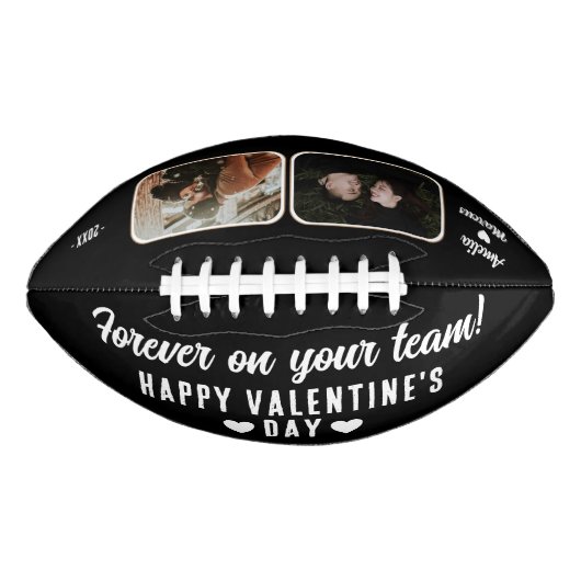 Black Forever auf Ihrem Team 2 Foto Valentine's Football (Vorderseite)