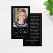Black Forever in Our Hearts Memorial Card (Schreibtisch)