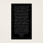 Black Forever in Our Hearts Memorial Card (Rückseite)