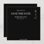 Black Forever Love Hochzeit speichern das Datum Save The Date (Vorne/Hinten)