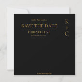 Black Forever Love Hochzeit speichern das Datum Save The Date (Vorderseite)