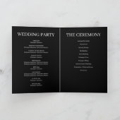 Black Forever Love Wedding Folding Programm (Innenseite)