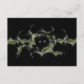 Black Formal Eucalyptus Wreath Monogram Wedding Begleitkarte (Rückseite)