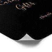 Black Formal Royal Floral Cards und Geschenke-Zeic Poster (Ecke)
