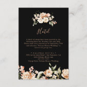 Black Formal Royal Floral Hotel Begleitkarte (Vorderseite)