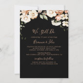 Black Formal Royal Floral We Do Vow Erneuerung Einladung (Vorderseite)