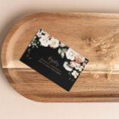 Black Formal Royal Floral Wedding Gift Registry Begleitkarte