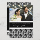 Black Foto 1. Jubiläum Party Einladung (Vorne/Hinten)