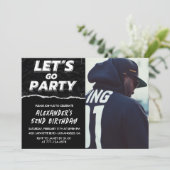 Black Foto 52. Geburtstagseinladungen Männer Einladung (Stehend Vorderseite)