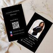 Black Foto arch QR-Code Sozialmedienprämie Visitenkarte
