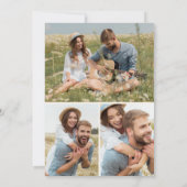 Black Foto Boho Save the Date Flachkarte (Rückseite)