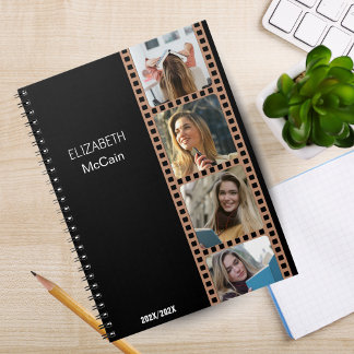 Black Foto Booth - Trendy Modern Personalisiert Notizblock