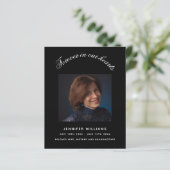 Black Foto elegantes Beerdigungsprogramm (Stehend Vorderseite)