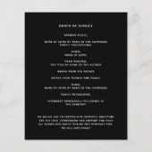 Black Foto elegantes Beerdigungsprogramm (Rückseite)